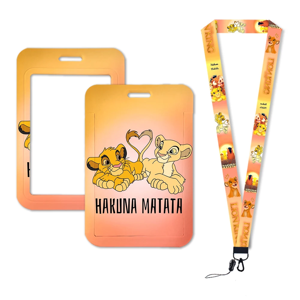 The Lion King Disney Lanyards Card Neck Strap Lanyards ID Badge Holder Keychain Key Holder Hang Rope Keyrings Accessories Gifts