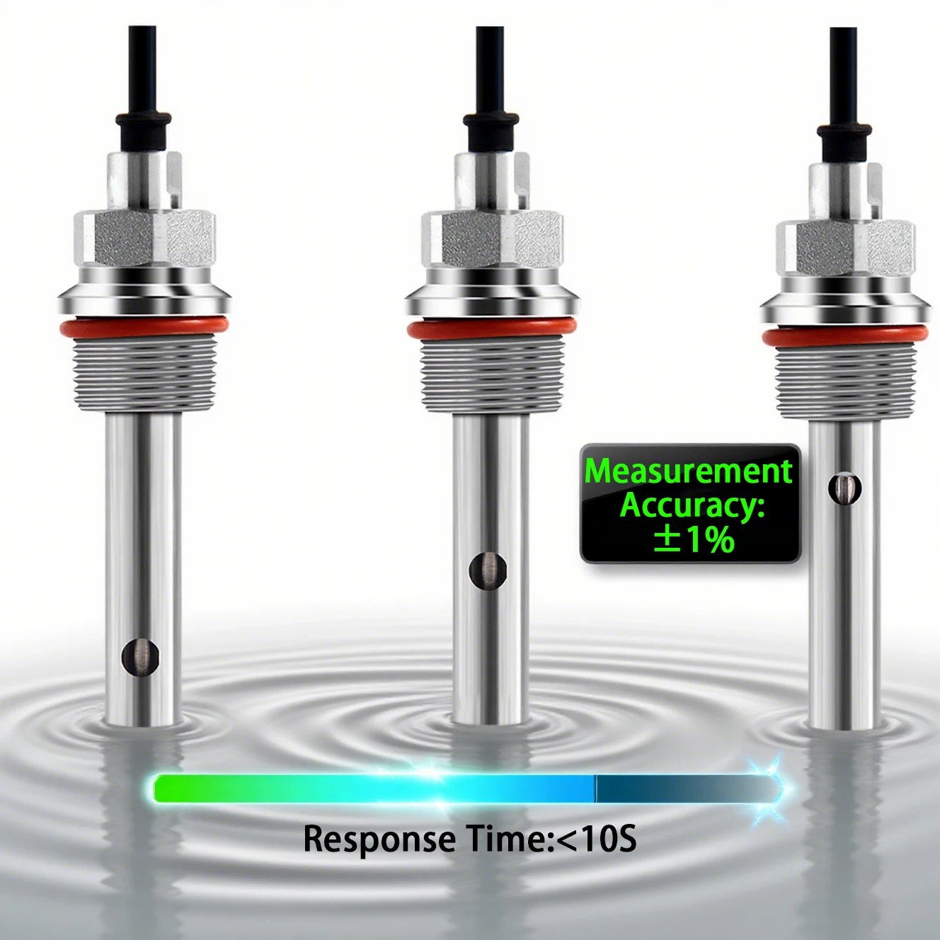 عالية الدقة استجابة سريعة IP68 مقاوم للماء مقياس درجة الحموضة الفولاذ المقاوم للصدأ EC الاستشعار لعلاج مياه الصرف الصحي النقي OEM