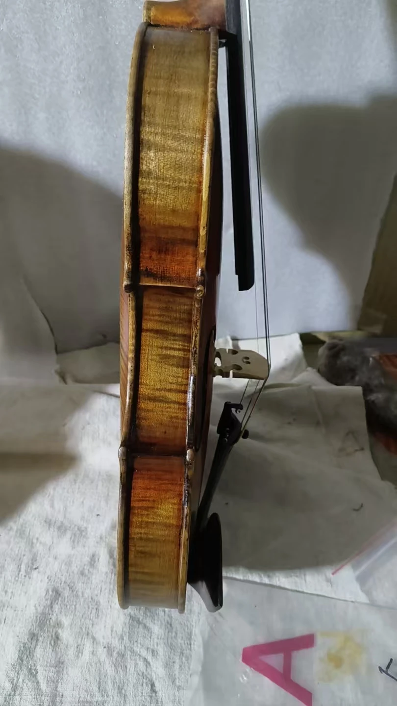 NEW-4/4 Guarneri اليدوية الكمان الإيطالي خمر النفط اللوحة الكمان مجموعة صندوق الأدوات المهنية #4