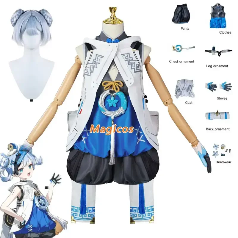 FC6Game Wuthering Waves Youhu Cosplay Costume Lolita Dress Knapsack Wig Uniform Woman Sexy Halloween Carnival Party Suit@FC8！