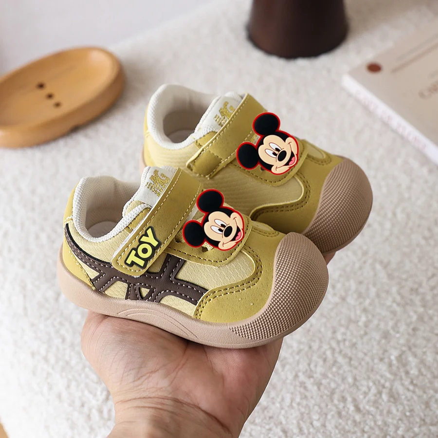 

Новая весенне-осенняя спортивная обувь для мальчиков с Микки Маусом, модные кроссовки для бега для девочек Disney, обувь для малышей на мягкой подошве