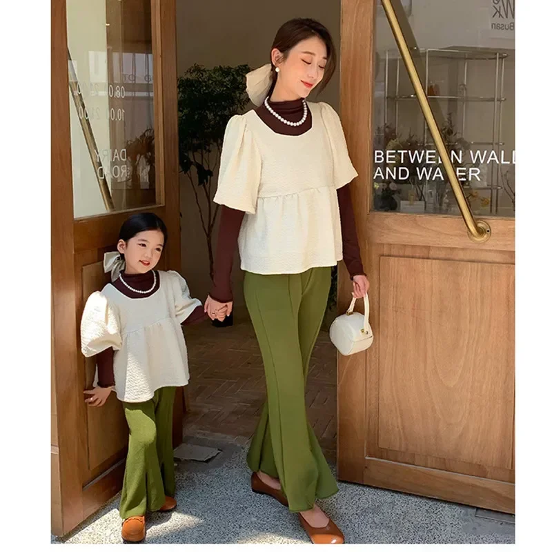 Mother And Baby Girl Clothes Mom And Daughter Equal Sets Autumn Mommy And Me Outfits Matching Suit 2022 Women Clothing Outfits