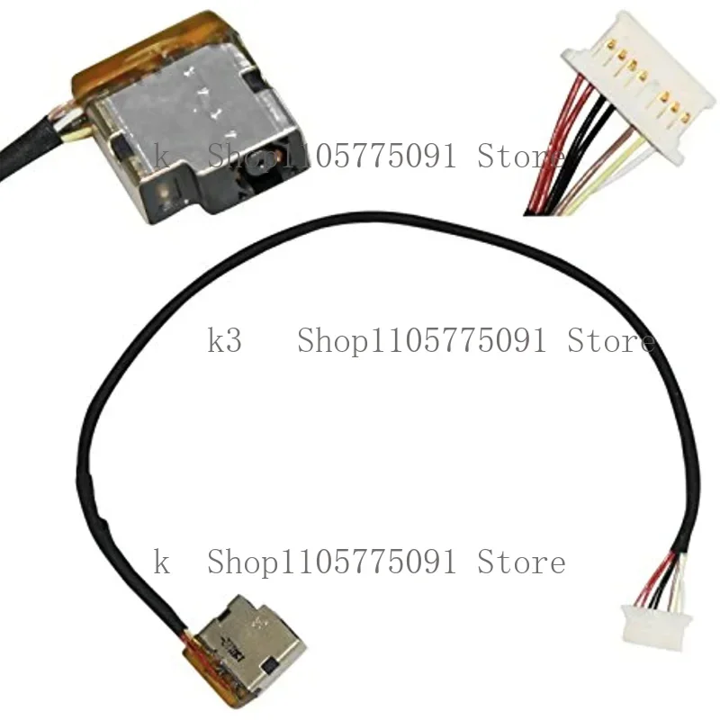 DC Power Jack with Cable Socket Plug Connector Port for HP Stream 14-AX 14-DS 15-CS 15-CW 799750-F23 799750-S23 799750-Y23