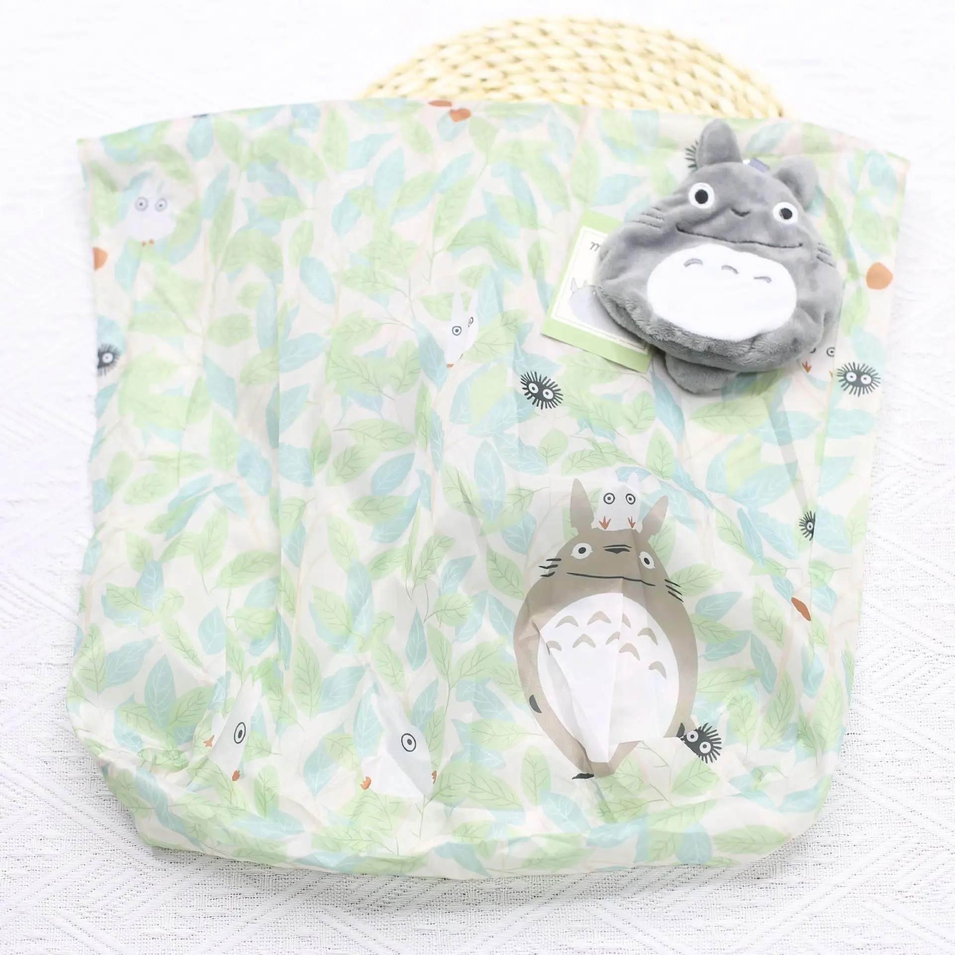 애니메이션 만화 접이식 쇼핑백 두꺼운 나일론 대형 토트 재사용 가능한 폴리 에스터 휴대용 어깨 여성용 핸드백 접이식 주머니