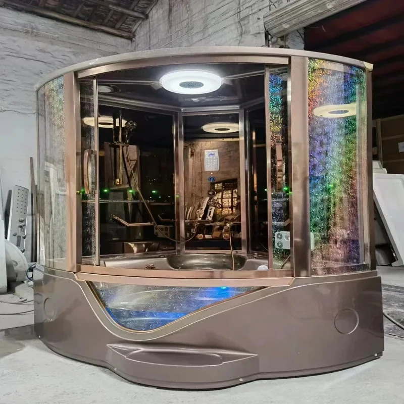 Caja de ducha de vapor para dos personas 1500x1500x2150mm con control por computadora Sauna húmeda Sala de cabina 7028GA