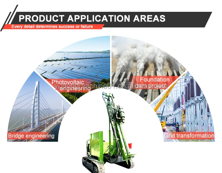 Hydraulic Highway Pile Driver Drilling Efficiency Guardrail Pile Driver Machine