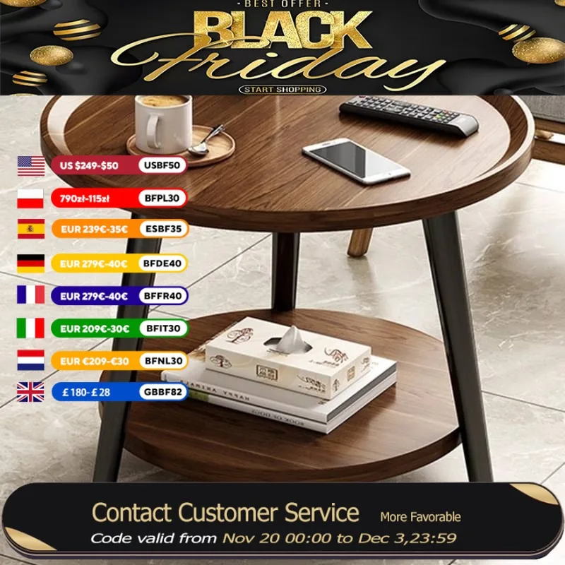 

Luxury Round Coffee Tables Design European Style Mid Century Salon End Table Floor Space Saving Mesa De Centro Furniture Home