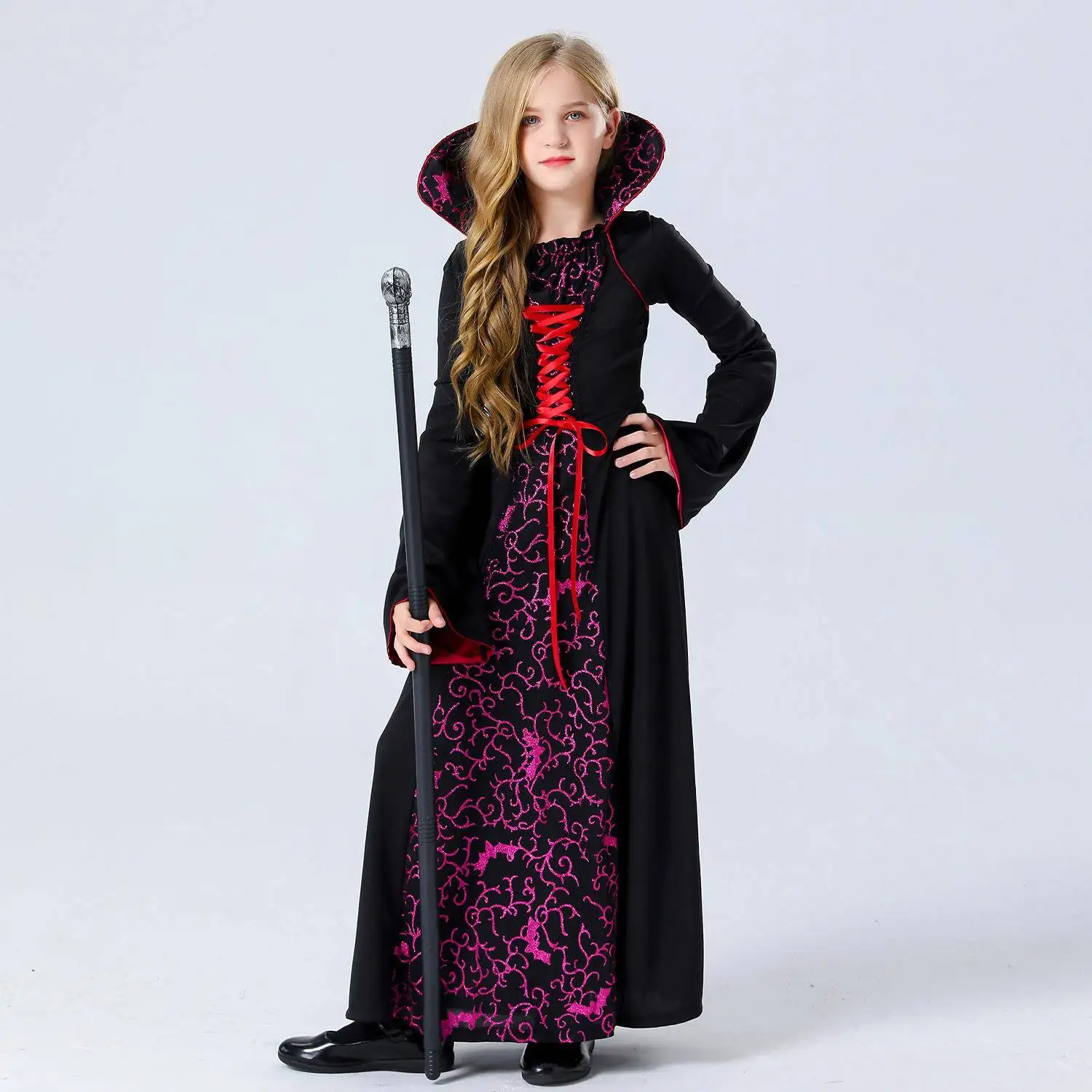 

Хэллоуин Ведьма Ролевая игра Пар Детский костюм Комплект Дьявольская тема Культурные реликвии Sle Женский традиционный костюм