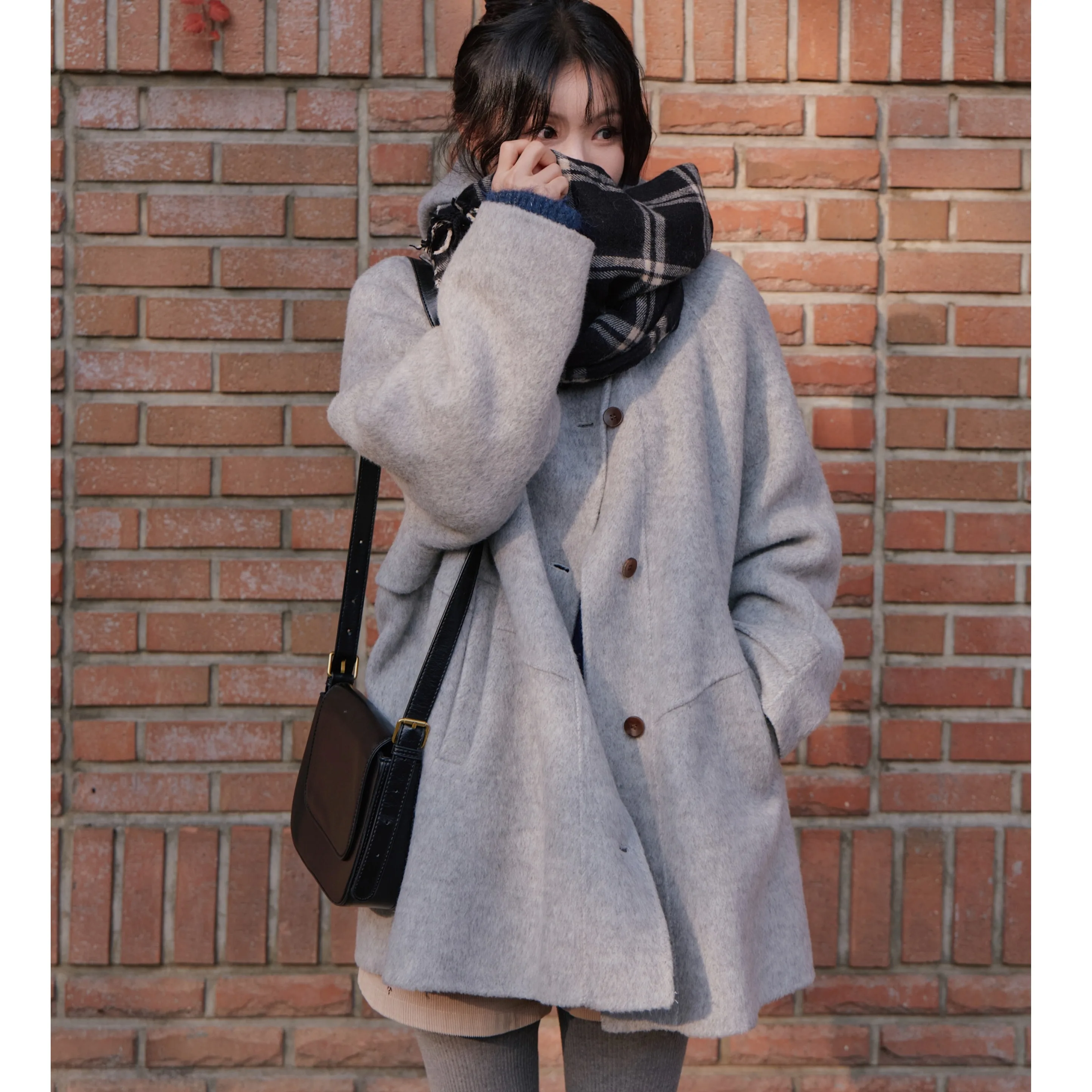 

Women's Woolen Coat Autumn Winter Commute Simple Sle Single Button Hooded Top Faionable Versatile High Quali Outerwear
