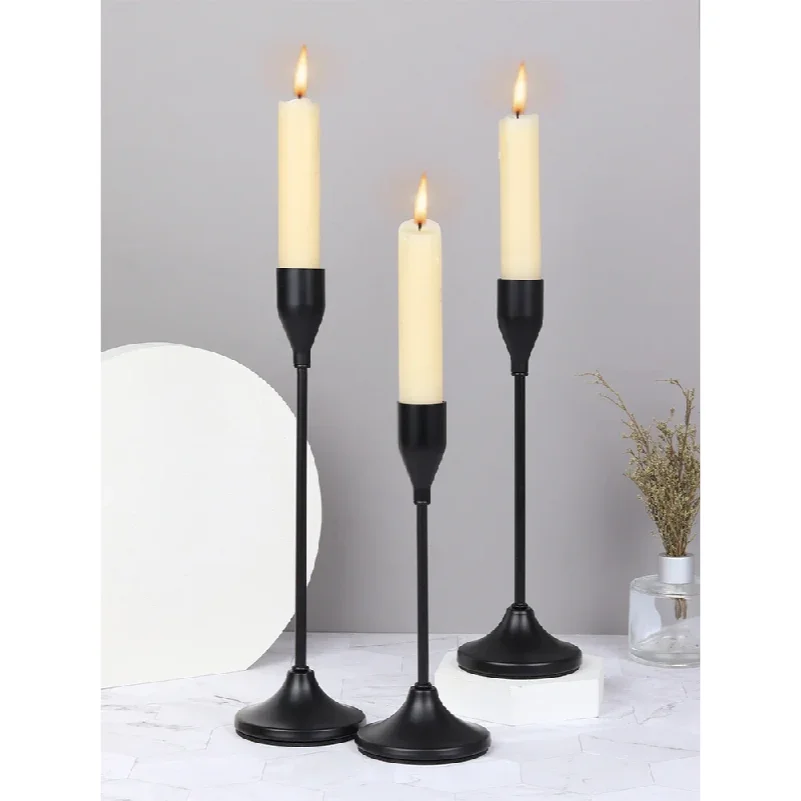 3Pcs/Set European Style Metal Candle Holders Candlestick Fashion Wedding Table Candle Stand Exquisite Candlestick Christmas Tabl