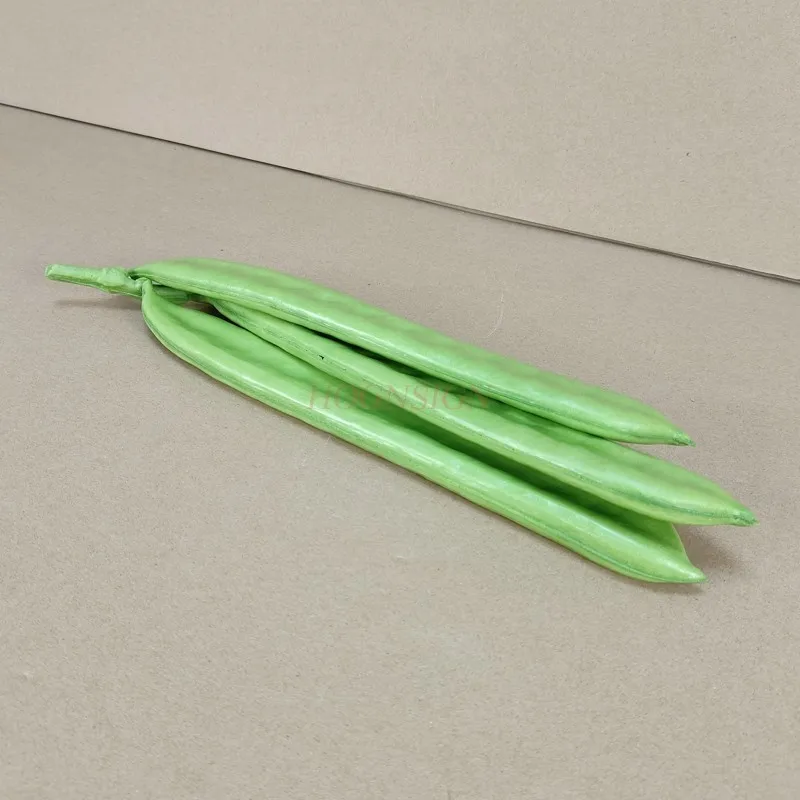 Simulation de légumes en Pu, épée de haricots, décoration d'hôtel, modèle de pois de neige, mettre des Fruits fausses, faire semblant de nourriture, 2021