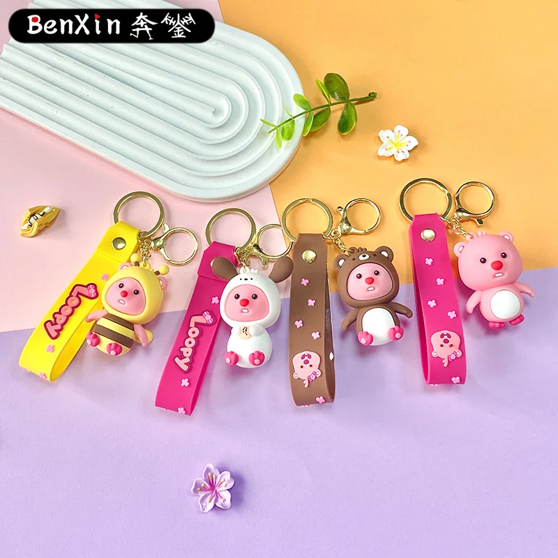 Minso kreativer Schlüsselanhänger Taschenanhänger, süßer Paar Auto Schlüsselanhänger Anhänger, exquisites kleines Geschenk