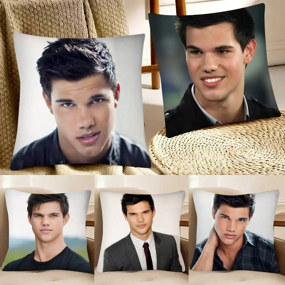 Actor T-Taylor Lautner Pillow Case Fashion Square Pillowcase Bedroom Sofa Room Ins Decoration Leisure