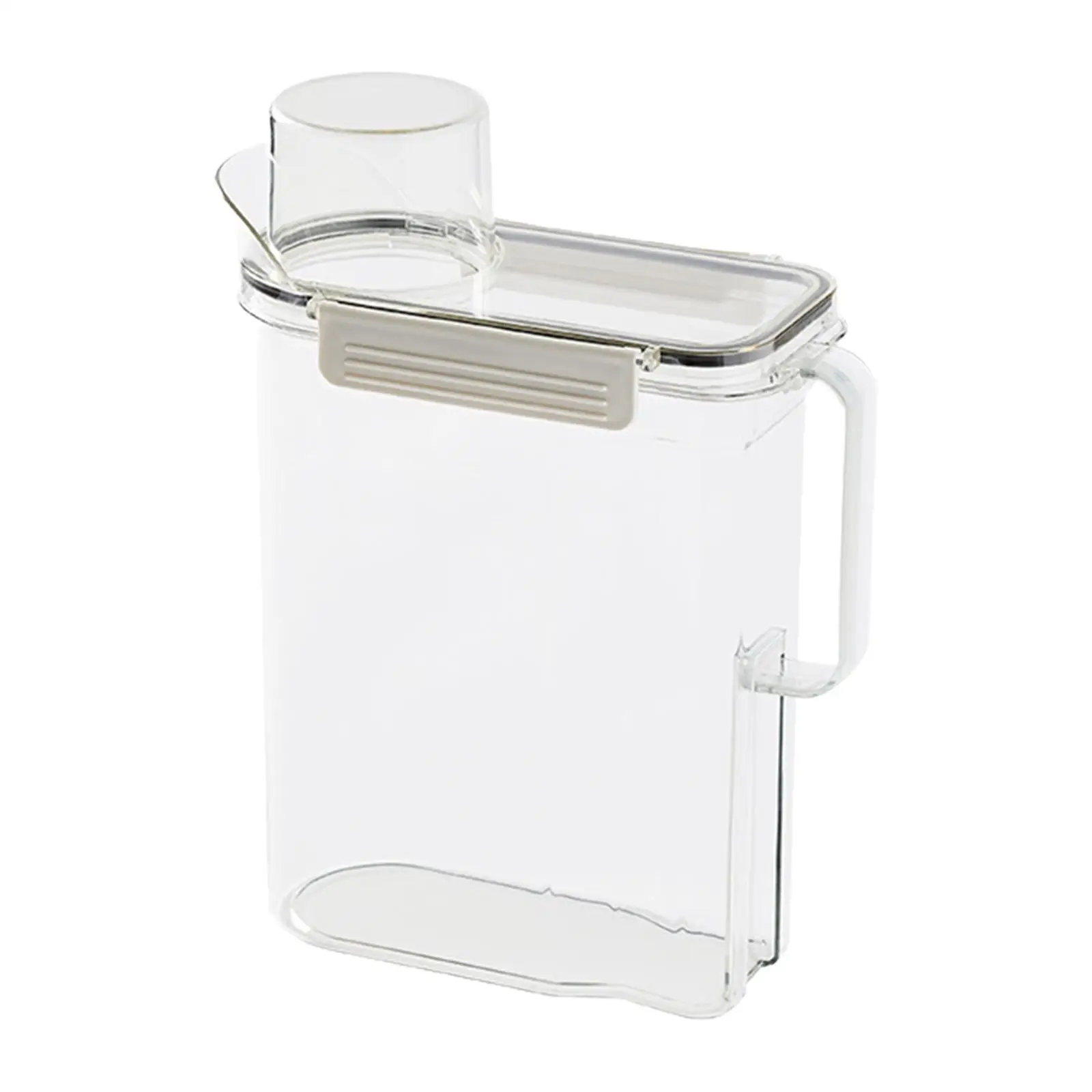 Capsule Detergent Storage Box with Measuring Cup for Laundry Room Kitchen Bathroom Hotel Organization
