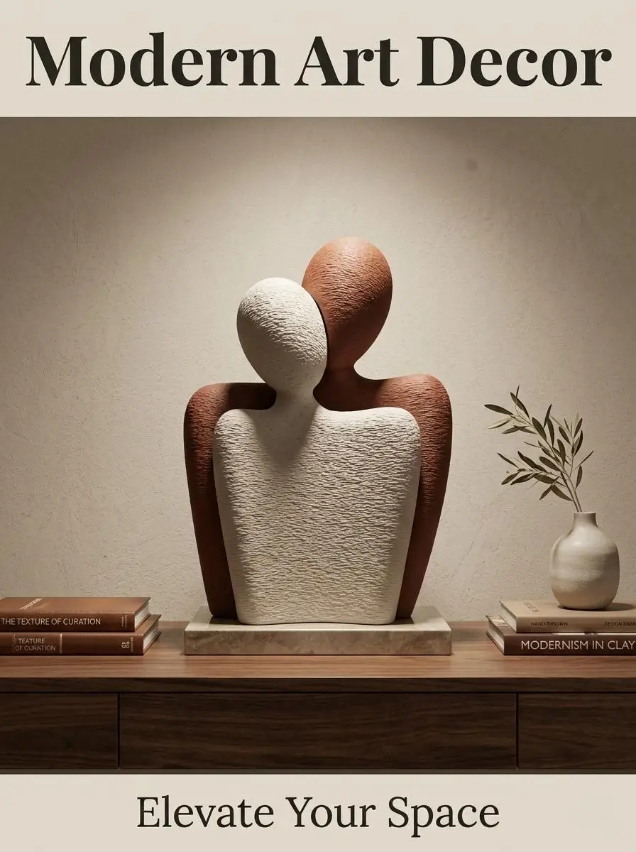 2 Stück Abstrakte Paar-Skulptur Umarmende Figuren Moderne Nordische Matte Statue Boho Wohndekor Romantisches Hochzeitsgeschenk Schreibtisch-Ornament – Detail 1