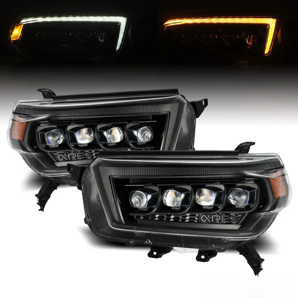 

Fit 10-13 Toyota 4Runner NOVA-Series LED Projector Headlights Pair Alpha-Black