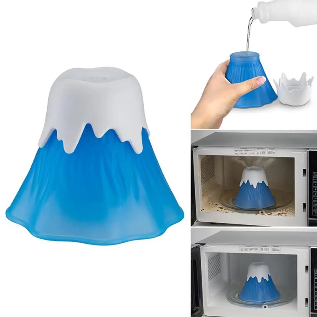 Creative Volcano Erupt Steam Cleaner for Microwave Oven Stain Odor Remover