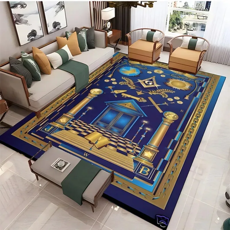 Freemasonry Modern Rugs Home Capital Community Freemason Area Rugs Non-Slip Mats Decorative Personalized Gift Carpet Door Mat