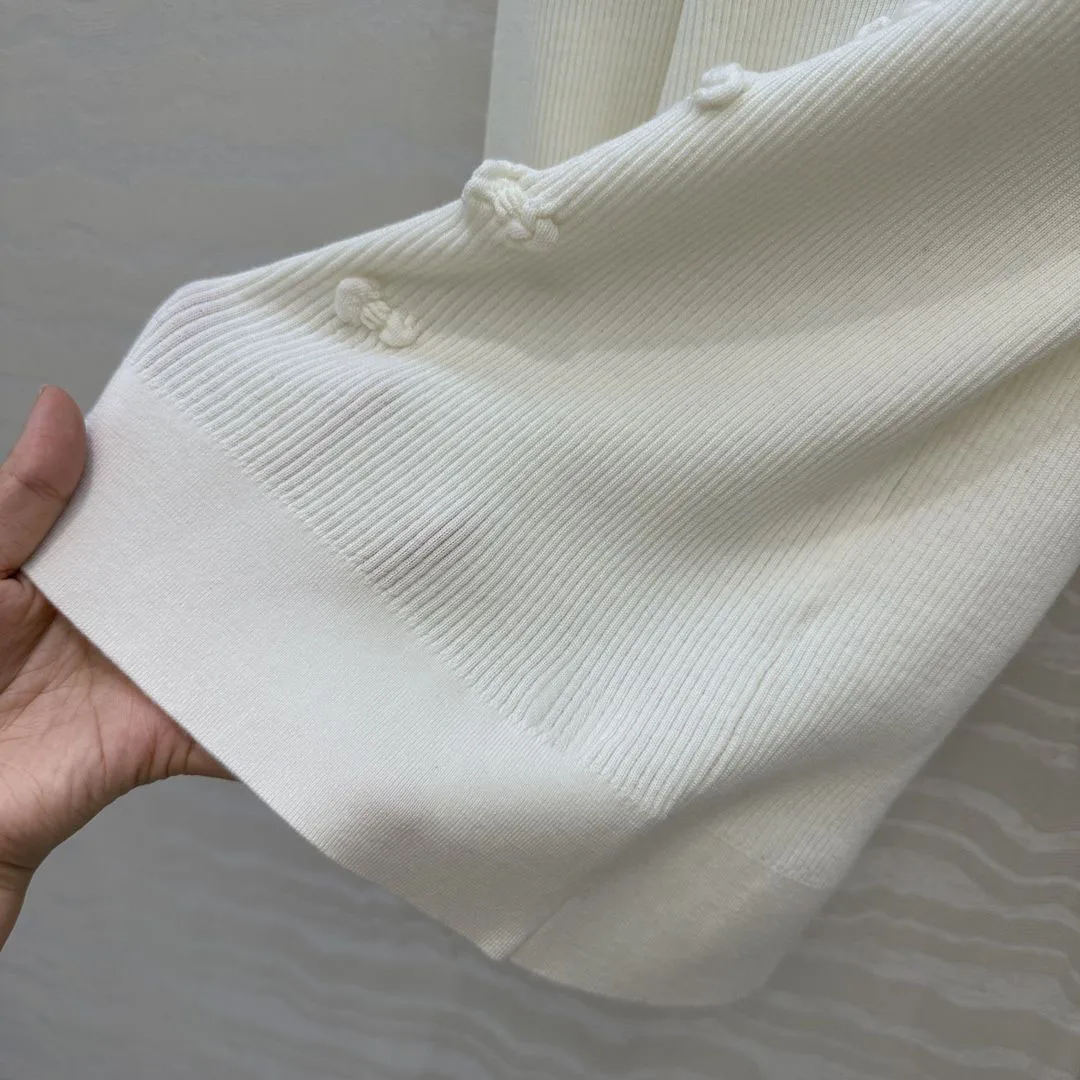 New Autumn Fashion Bow Decoration Slim Wool Knitted Pullover Women Turtleneck Long Sleeve Solid Color Preppy Style Sweet Sweater