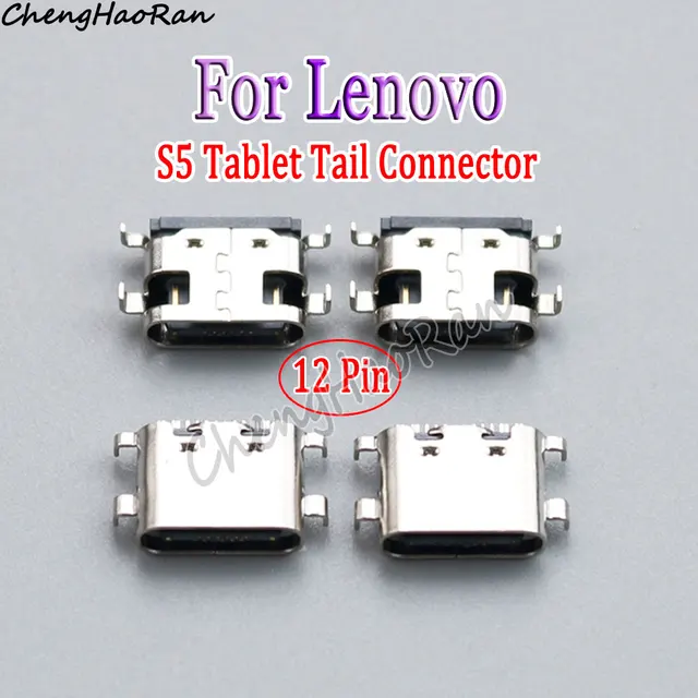 5 sztuk żeńskie gniazdo ładowania USB typu C do tabletu Lenovo S5 Wtyczka ogonowa 12Pin Złącze interfejsu wtyczki ładowania USB typu C