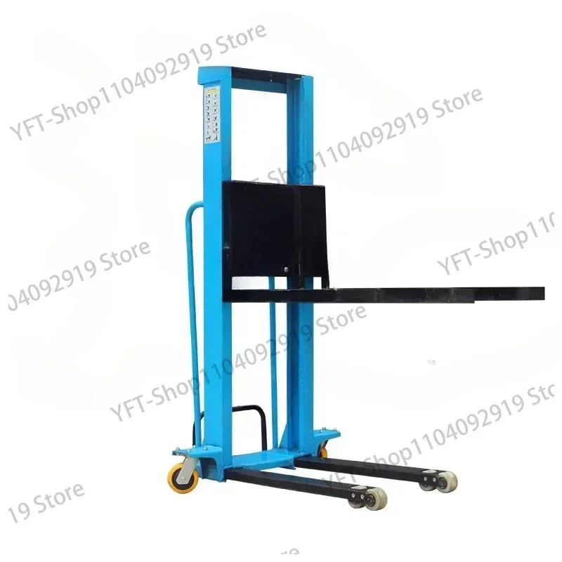 Hand push small electric truck forklift 500kg 1 ton truck fork can get on the car automatic climbing car autologous climbing car