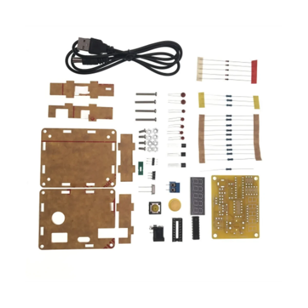 DIY Meter Frequency Counter Tester Digital Crystal Counter Meter Oscillator Tester with Transparent Case 1Hz-50MHz