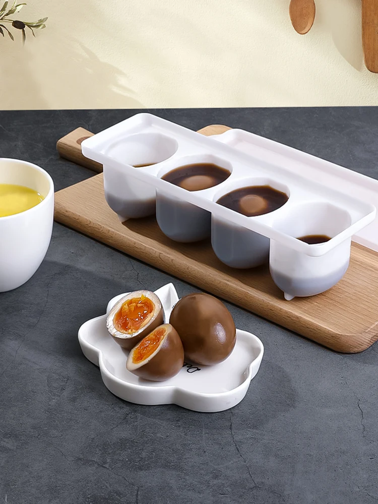 Contenedor Creativo para Huevos Duros, Caja de Conservación para Huevos de Té, Herramienta para Huevos Cocidos Blandos y Huevos en Salmuera, Organizador de Almacenamiento de Cocina