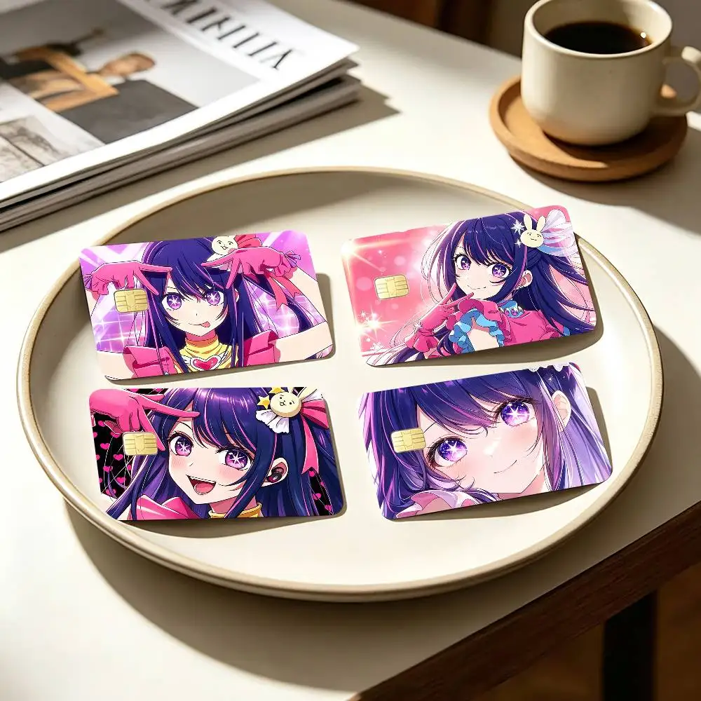 Mother And Child Ai H-Hoshino O-Oshi No Ko   4pcs 1Set Card Stickers Small Waterproof Chip 4PCS Card Sticker Anti-Scratch