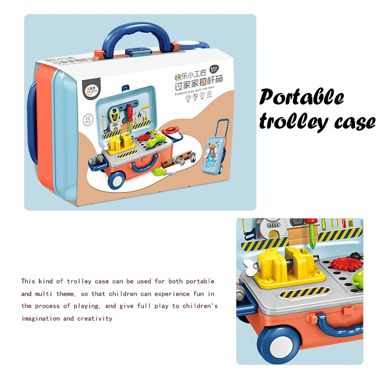 Children\'s play house kitchen toys simulation girls beauty portable tools kitchen utensils tableware trolley case medical kit