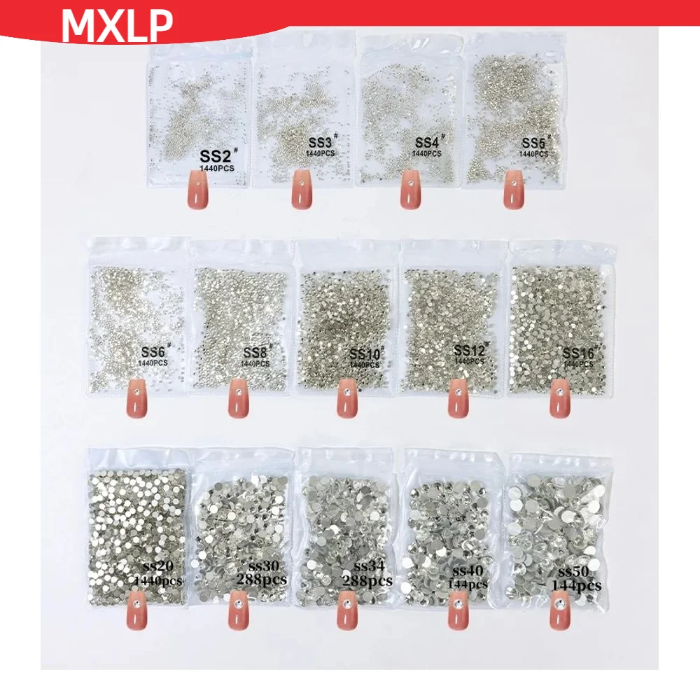 Super Quality Glitter Gems Ss3-ss50 Flatback Stones Crystal Non Hotfix Rhinestones Nail Art Decoration Rhinestones