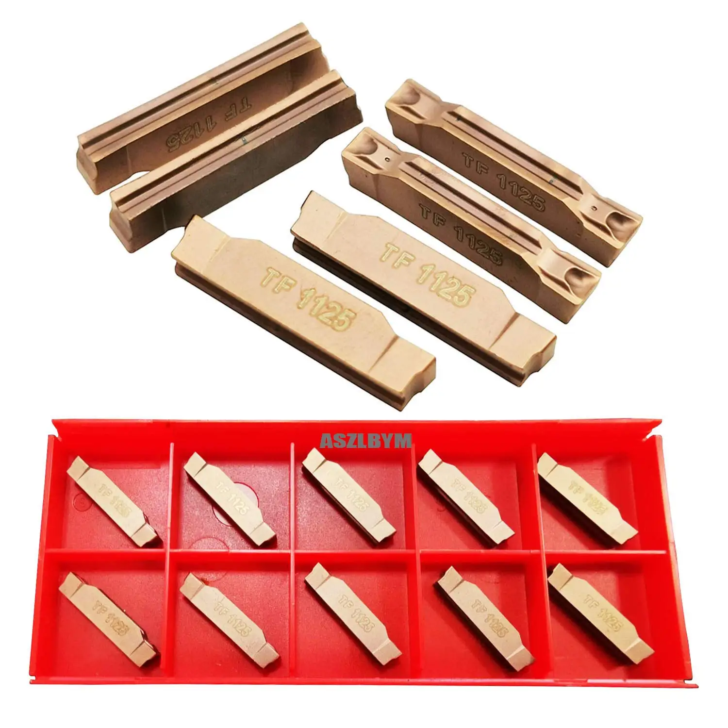 10PCS N123H2-0400-0004-TF/N123H2-0400-0004-TM 1125 4mm Cutting Width PVD (Ti,Al) N Coated CNC Carbide Turning Grooving Inserts