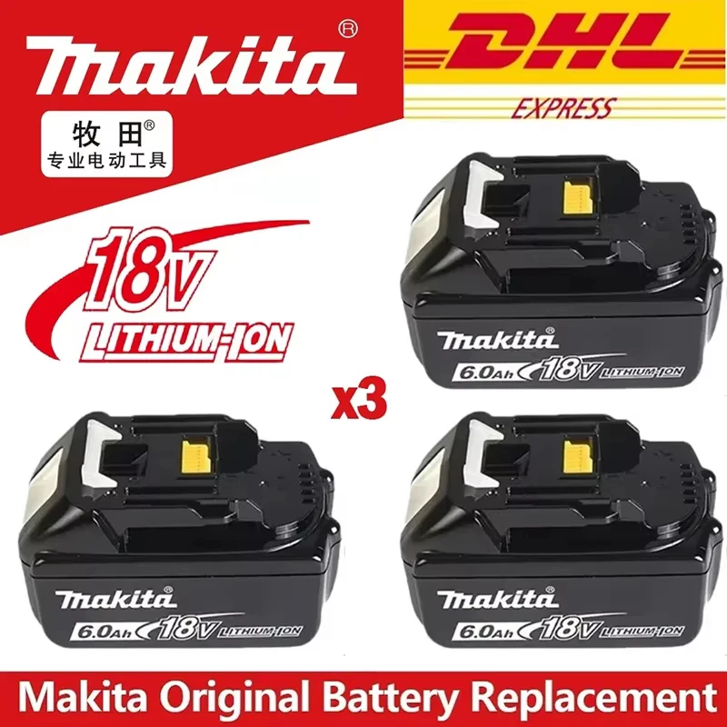 100% оригинальный аккумулятор Makita 18В 6Ач/5Ач LXT 400BL 1830B BL 1850B BL 1840BL 1860BL 1815. Замена литиевой батареи.