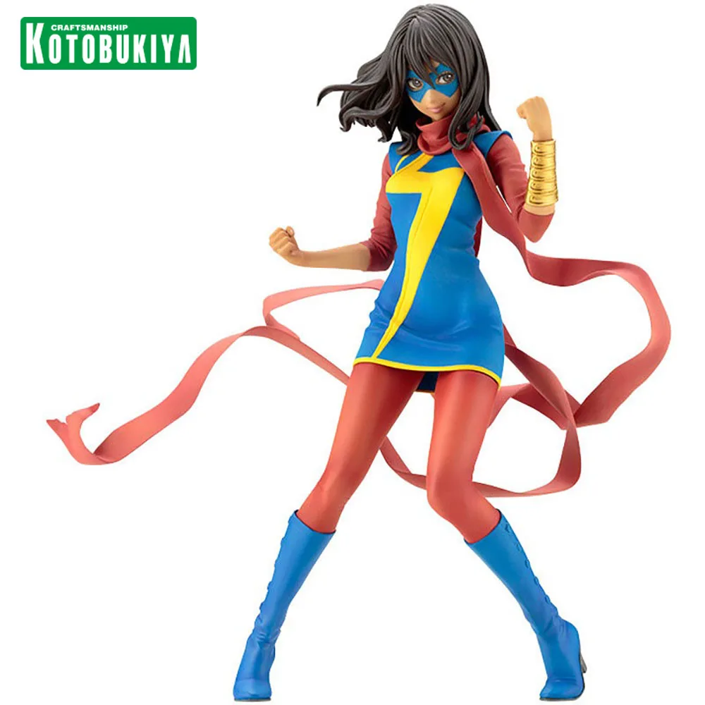 

Оригинальная в наличии статуя Kotobukiya Bishoujo Ms. Marvel Kamala Khan Renewal Package, экшн-фигурка, коллекция аниме-фигурок, серия