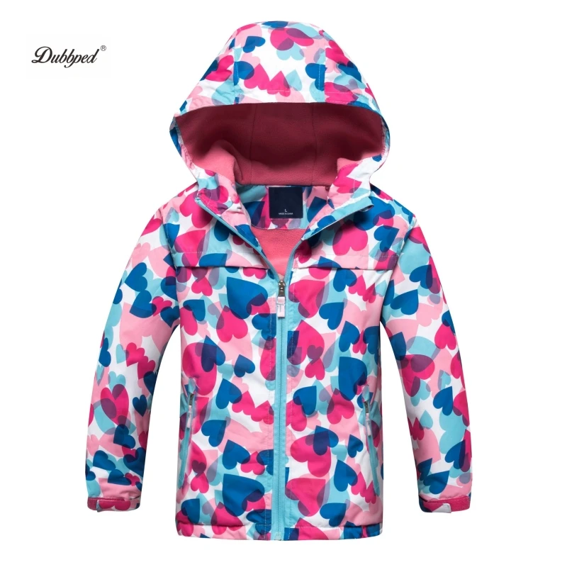 

Dubbped 2023 Jackets Kids Spring Autumn Boys Girls Coats Windbreaker OuterwearClothes Fleece Lined Windproof 5-14Y