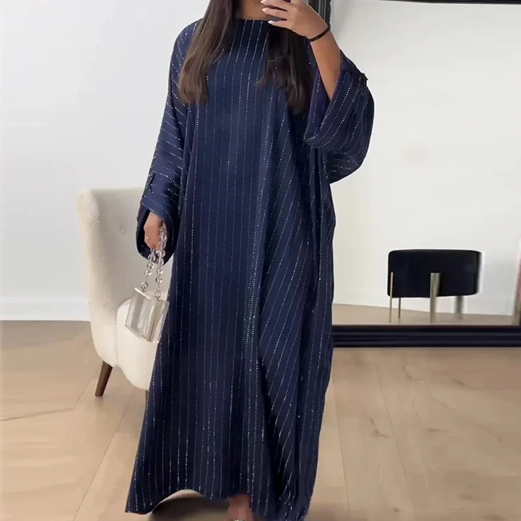 2025 Abito Abaya di lusso Dubai per donne musulmane Ramadan Eid Arabia Saudita Festa Jalabiya Abbigliamento Turchia islamica Abito lungo modesto