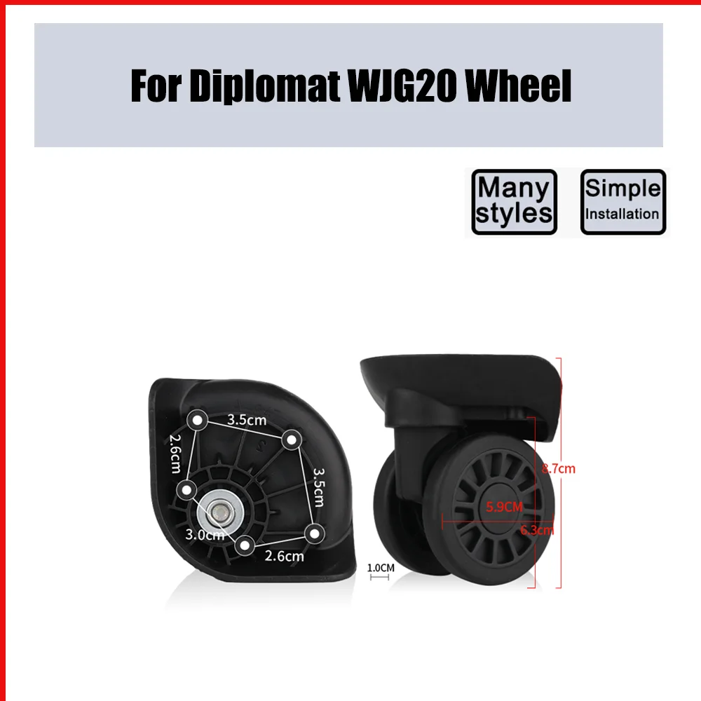 

For Diplomat WJG20 Trolley Case Wheel Pulley Sliding Universal Luggage Wheel Silent Smooth Wear-resistant Accessories Casters