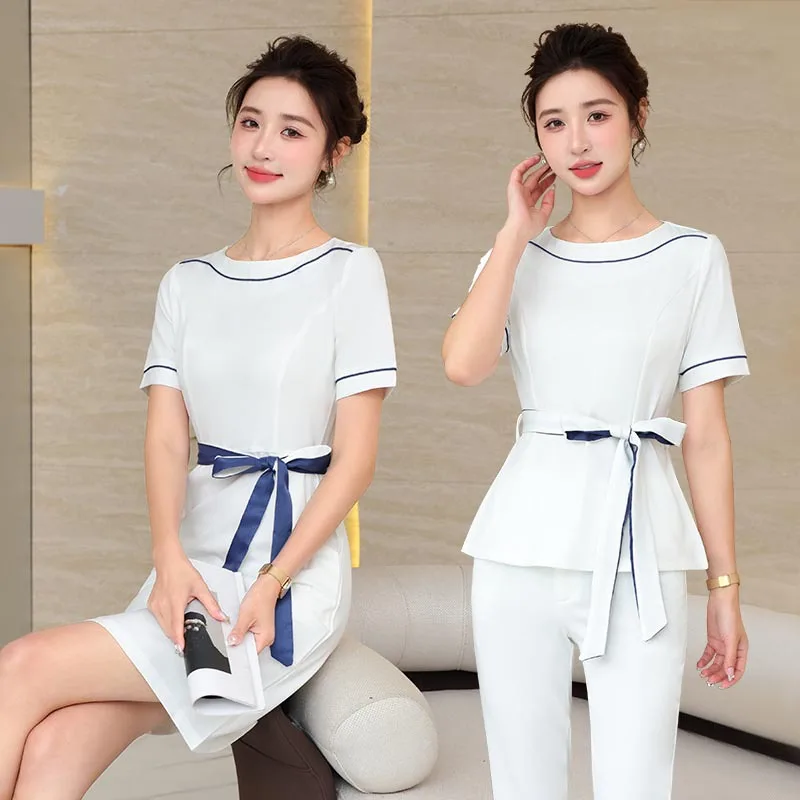 High end beauty salon work uniform, Korean style medical beauty and health center technician suit, beautician temperament set