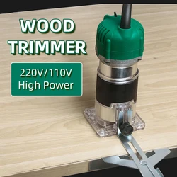 Wood Milling Carving Slotting Trimming Machine Woodworking Electric Trimming Machine Manual Carving Machine Wood Router