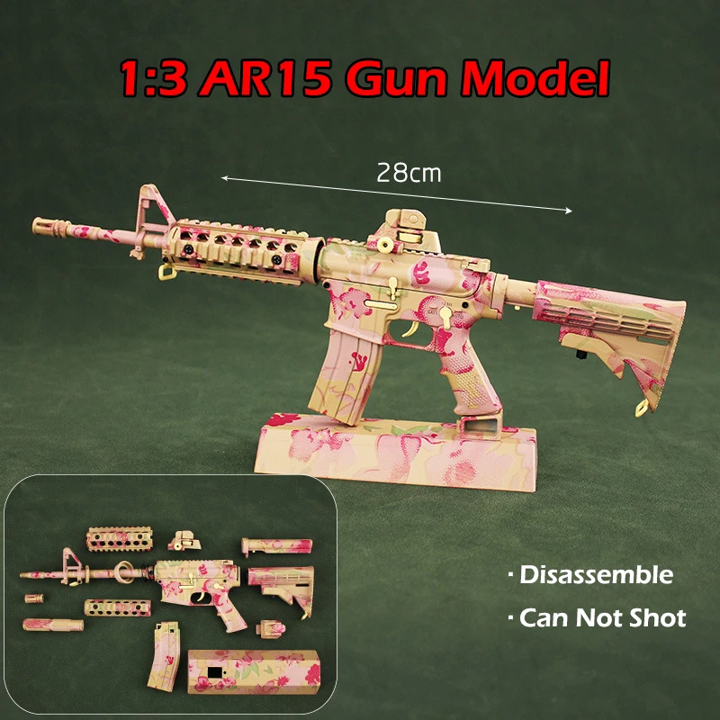 1: 3 Disassemble Gun Models Sakura M416 M4A1 Alloy Ornament Toy Gun Can Not Shot