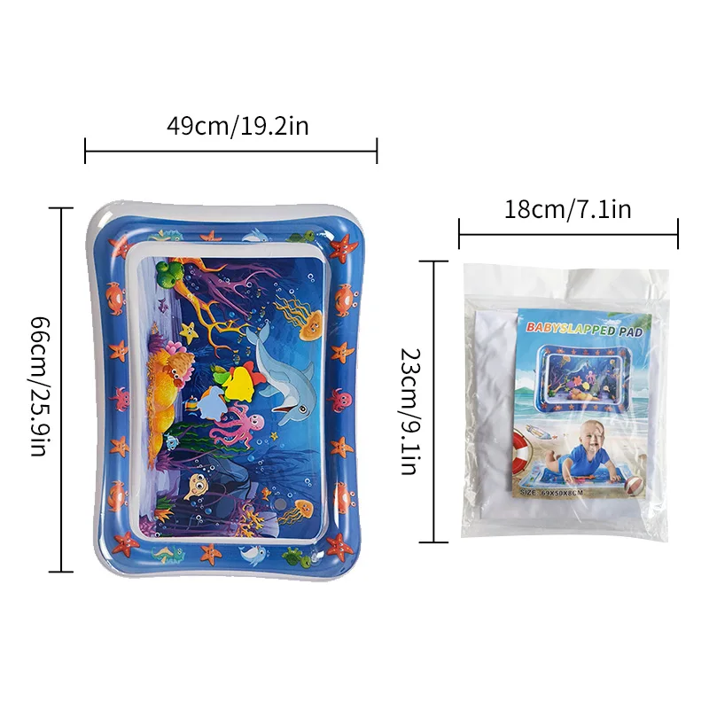 1 PCS Children\'s Inflatable Pat Pad Baby Pat Pad PVC Marine Animal Water Pad Toy Baby Crawling Inflatable Water Pad Water Toy