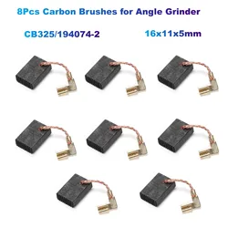 8Pcs Carbon Brushes for Angle Grinder(16x11x5mm) CB325/194074-2 Compatible with Makita 9553NB 9554NB 9555NB 9556NB 9557NB HR2630