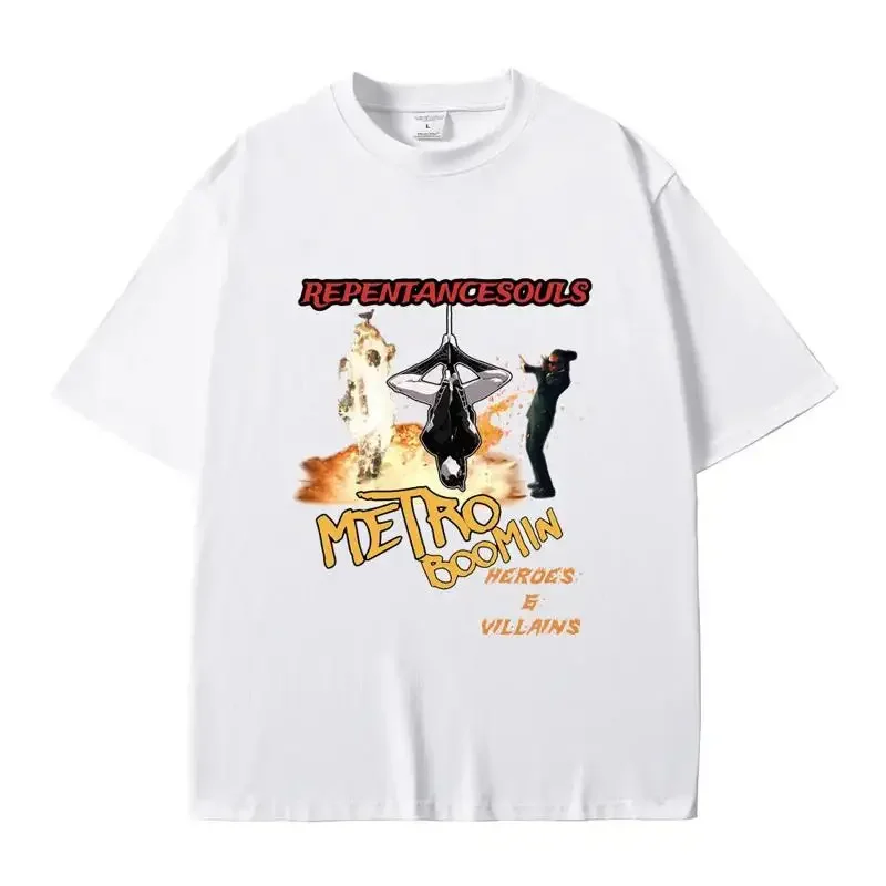 Rapper Metro Boomin Heroes Villains Album T Shirt Male Fashion