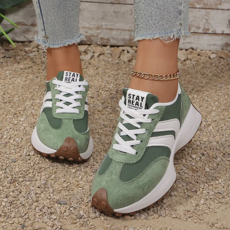 2026 New Women's Retro Forrest Gump Sneakers, Suede Stripe Casual Trainers, Lightweight Platform Running & Walking Shoes Scda58b8b12e0429fa521bbf7b33f4ef7p