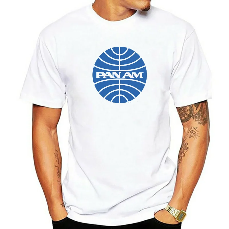 Tee Shirt - PrintedPersonalised Pan Am Logo men t shirt