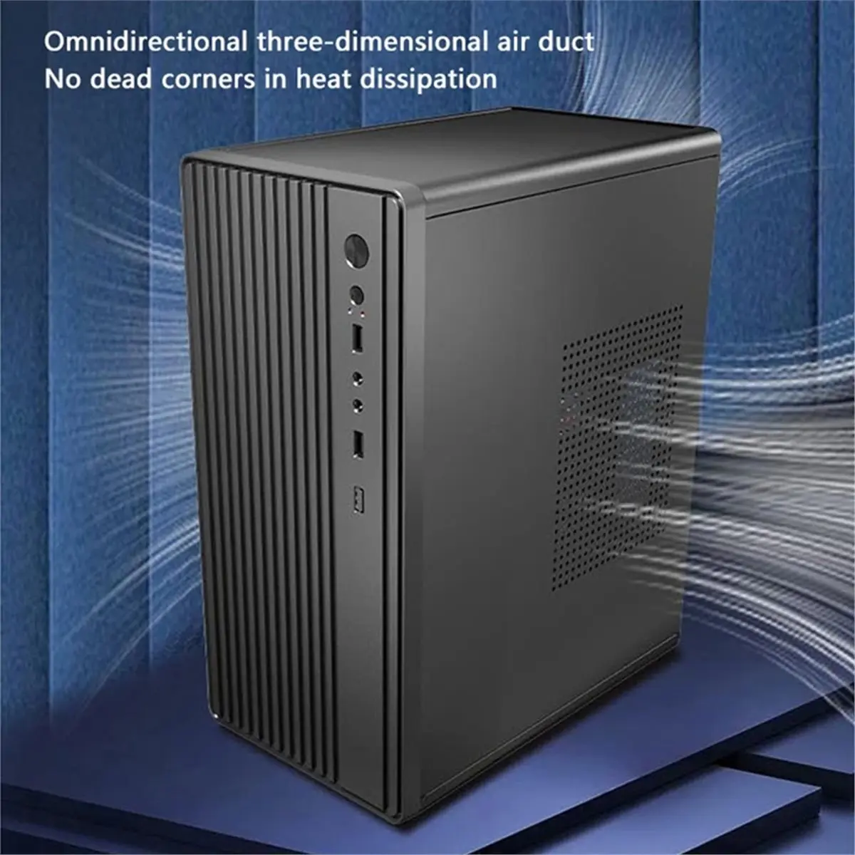 A55T Mini Computer Case ATX Power Supply Suitable for M-ATX/ITX Motherboard for Easy Portability and Fast Heat Dissipation