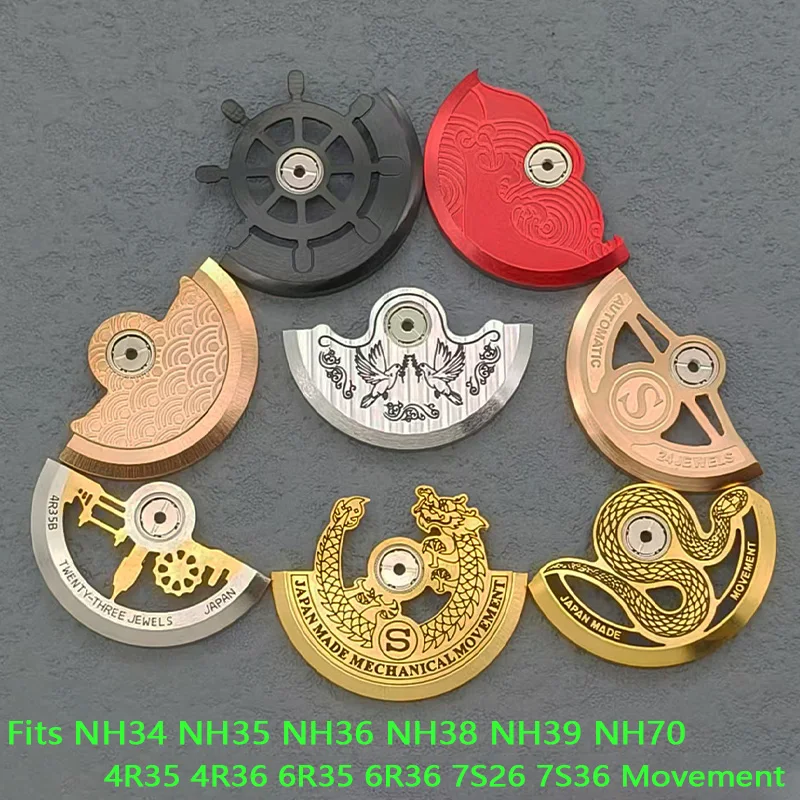 Mod NH35 Rotors Movement Oscillating Weight Modified Rotors Fits Japan NH34 NH35 NH36 NH38 4R 6R 7S Movement Repair Accessories