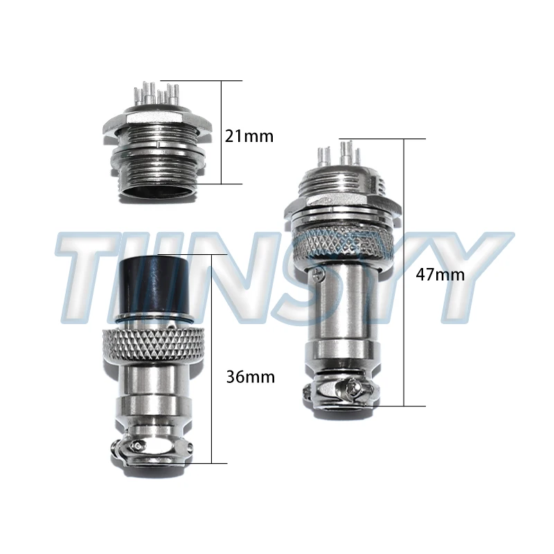 Universal Metal 2/3/4/5/6 Pin Male&Female Aviation Plug Wire Panel Connector GX12