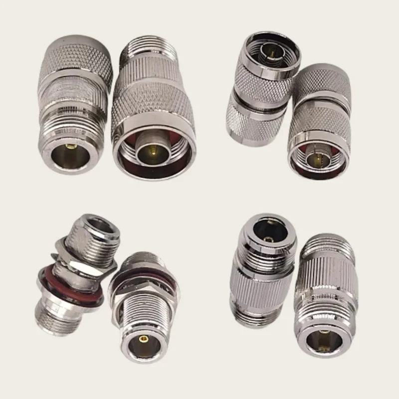 1PCS N Male Plug to N Male Connector RF Adapter 50ohm Male to Female Straight Right Angle Adapter for Wireless Communication