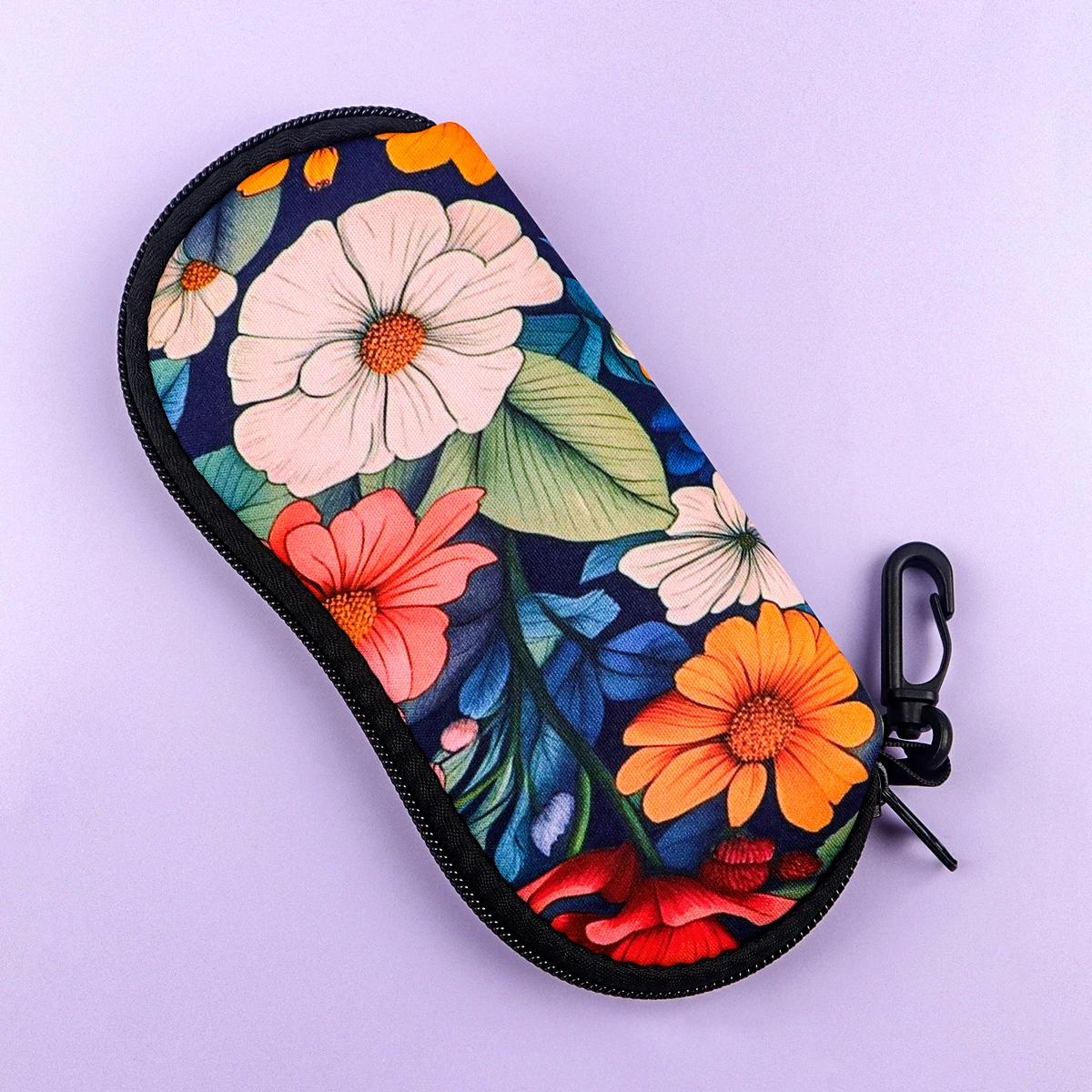 الزهور الملونة نظارات الحالات غطاء النظارات الشمسية حالة خمر يطبع عباد الشمس نظارات مربع مع سحاب حالات النظارات المحمولة #5