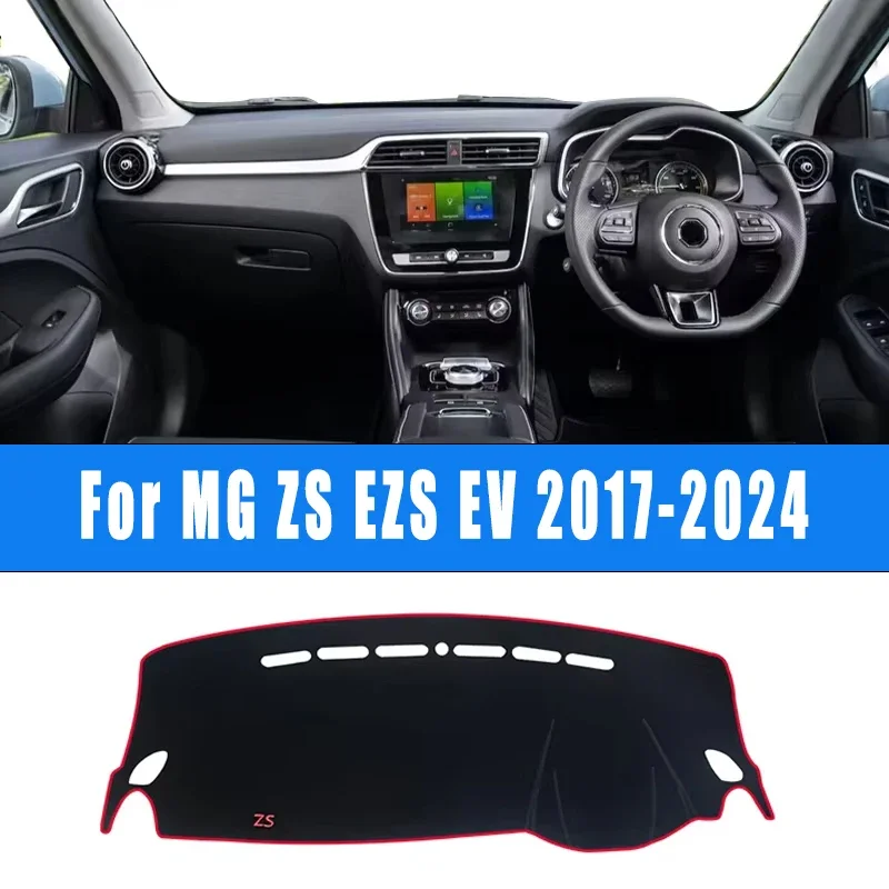 

Car Dashboard Mat Sun Shade Instrument Desk Non-slip Cover Accessories For MG ZS EZS EV 2017-2024 2018 2019 2020 2021 2022 2023